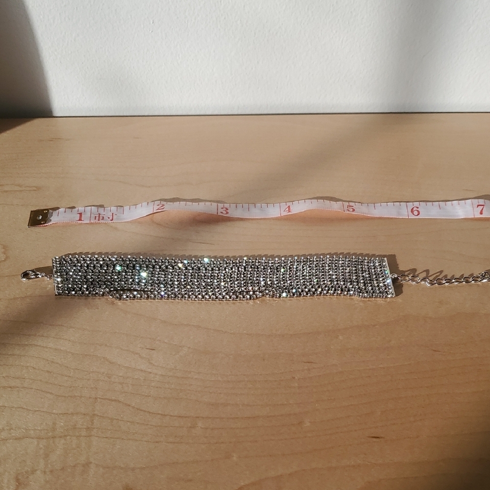 Silver-tone Rhinestone Bracelet - Picture 4 of 4